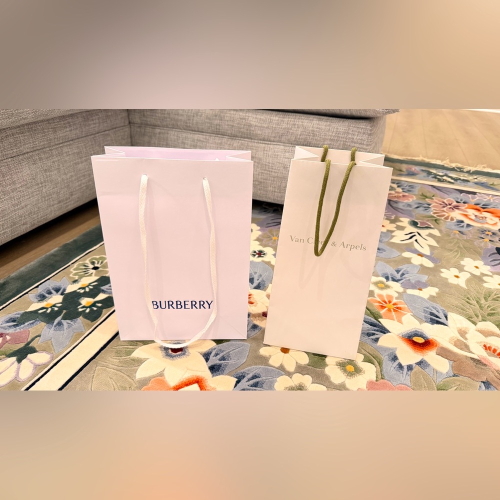 Authentic VCA and Burberry shopping bags for sell